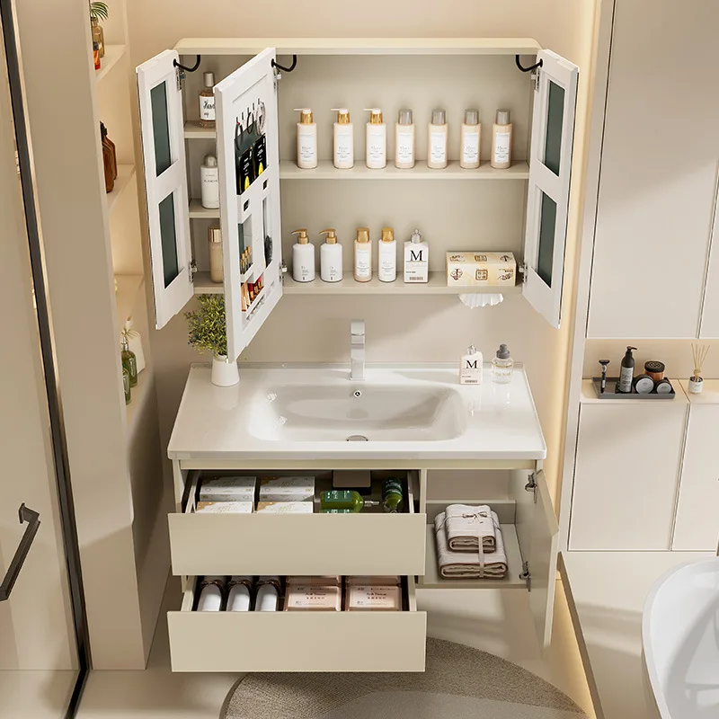 كريم الرياح، خزانة الحمام، خزانة حوض الحمام المدمجة، خزانة مرآة ذكية، حوض غسيل. #2