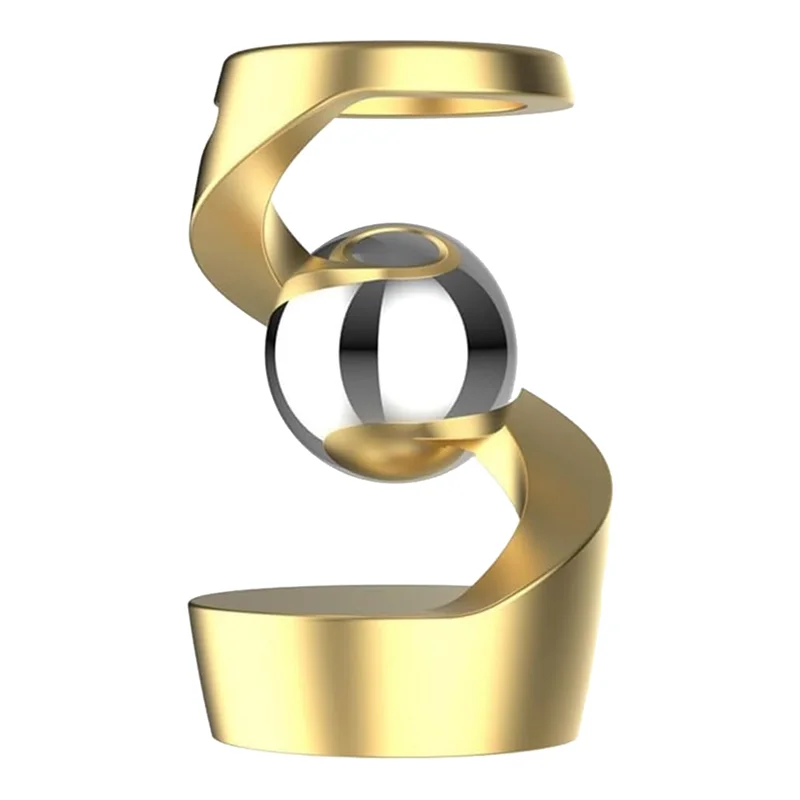 EDT-Desktop Suspended Gyroscope,Gravity Defying Kinetic Desk Toy, Stress Relief Kinetic Sculpture Aluminum Rotary Gyro