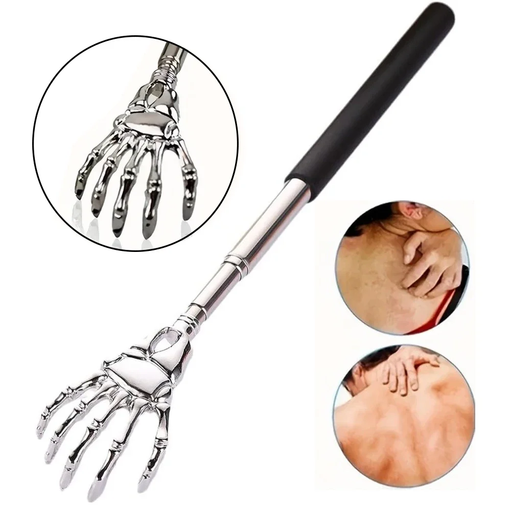 

Portable Stainless Steel Telescopic Back Scratcher Extendable Scratcher Back Massager Tool For Blood Circulation Relax Health