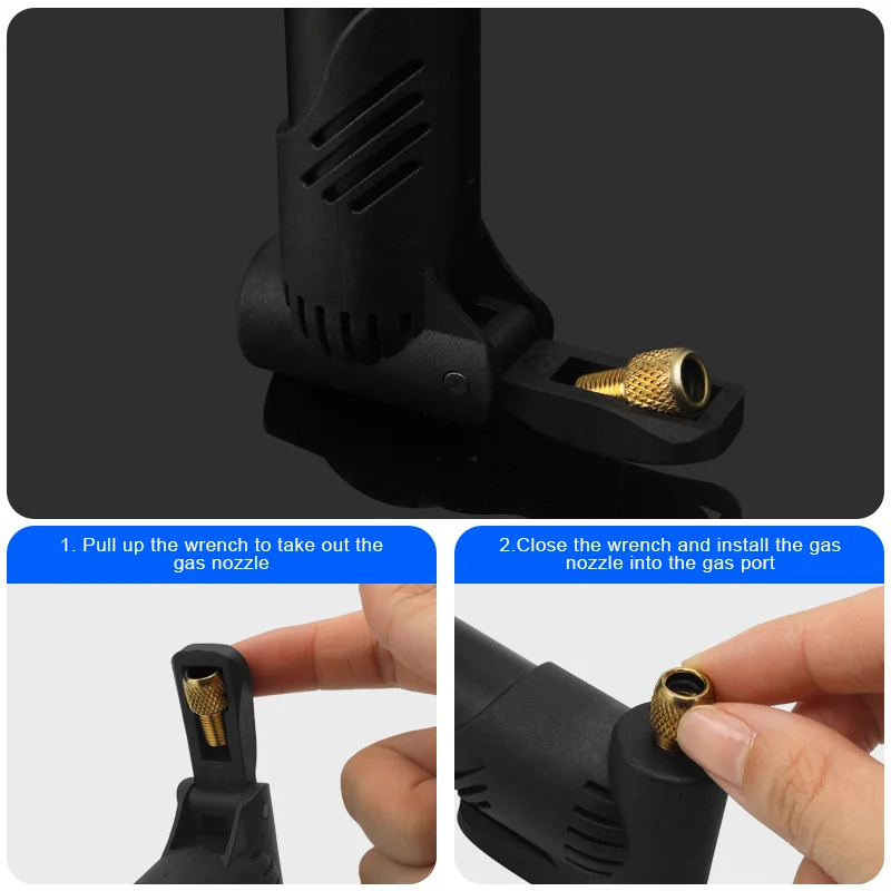 Tragbare Fahrradpumpe aus Aluminiumlegierung, mehrfarbige Fahrrad-Handluftpumpe, Outdoor-Fahrrad-Inflator für Schrader-, Presta-, AV-/FV-Ventile – Detail 6