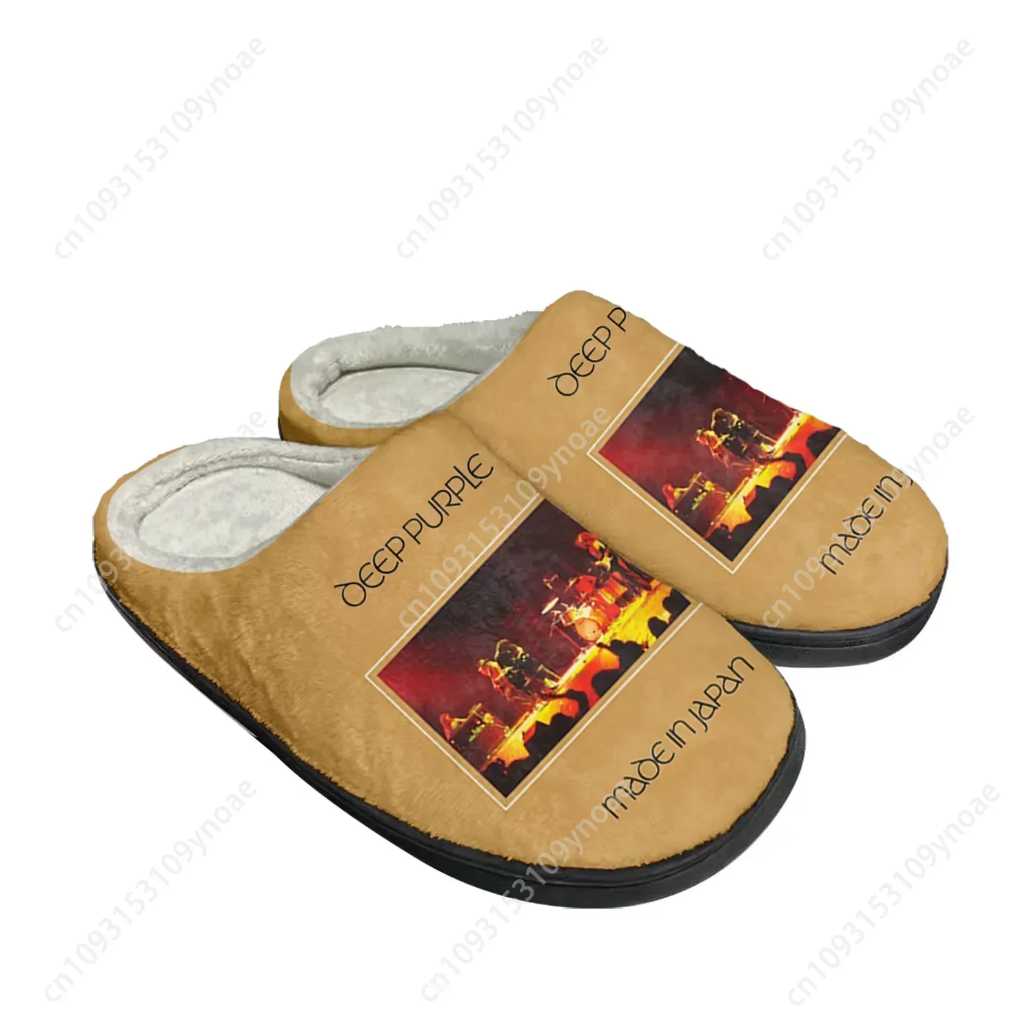 Pantuflas de algodón personalizadas de la banda de rock heavy metal Deep Purple, sandalias de felpa para hombre y mujer, pantuflas térmicas para dormitorio, zapatos cálidos.