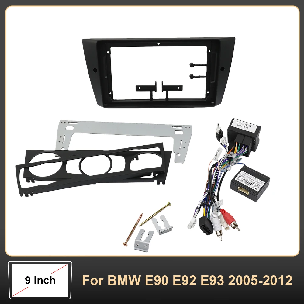 9 inch For BMW E90 E92 E93 2005-2012 Car Radio Android DVD Stereo Audio Screen Multimedia Video Player Frame Cable Harness view 4