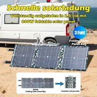 800W Solar Panel Kit Complete Camping Foldable Solar Power Station MPPT Portable Generator Charger 18V for Car Boat Caravan Camp