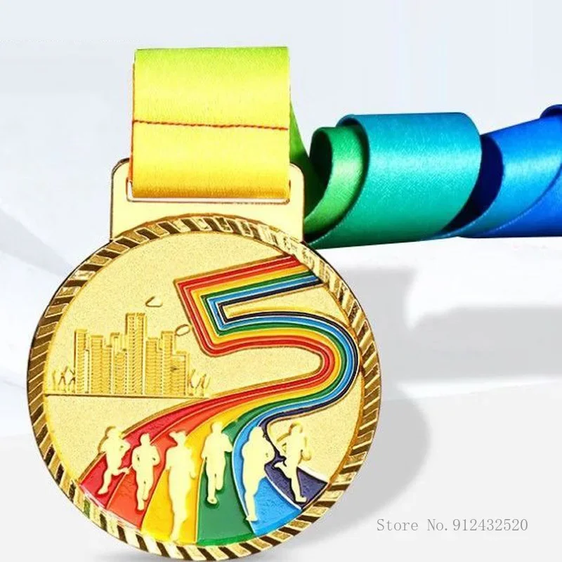 Customized Metal Marathon Medal Listing Customized Engraving Medal Listing Badge School Competition Games Awards Marathon Gifts