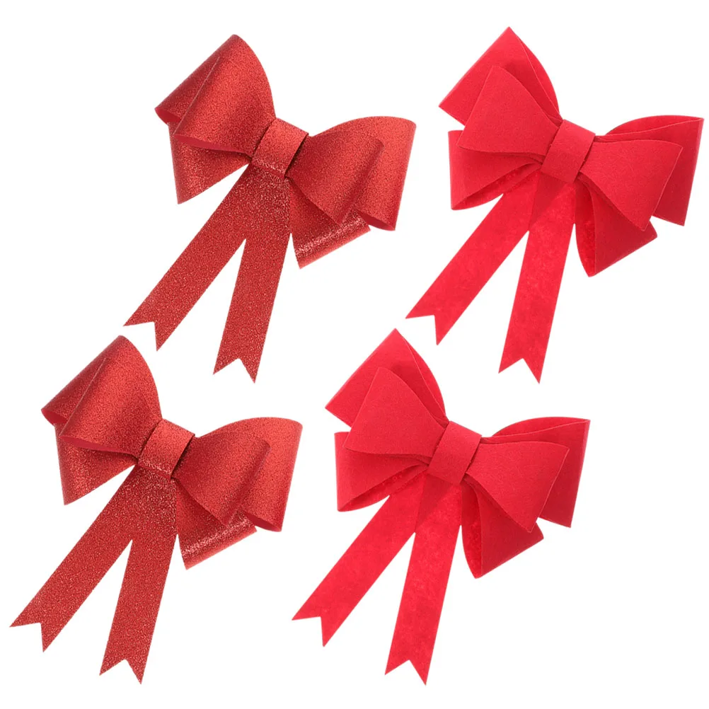 

4Pcs Wedding Bow Curtain Tiebacks Red Curtain Strap Holder Decorative Photo Prop Room Ornament Large Red Bow Wedding Decor