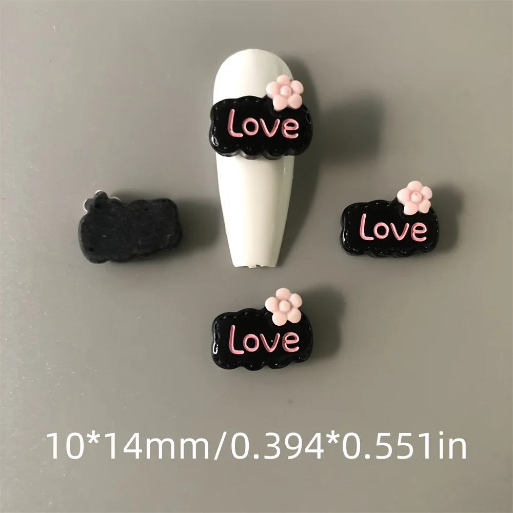 10pcs Kawaii Valentine'S Day Series Mini Moon Bowknot Love Candy Flower Simulation Camera Resin Nail Art Charms Decorations