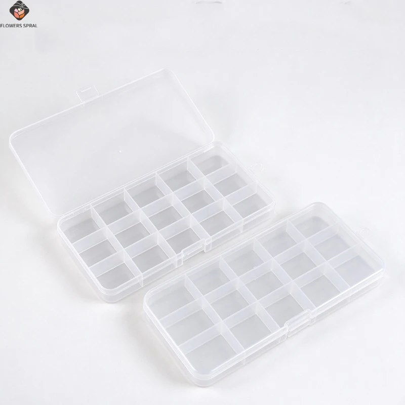 Plastic Jewelry Box With 15 Compartments, Detachable And Freely Assembled Jewelry Storage Box, Rectangular Box