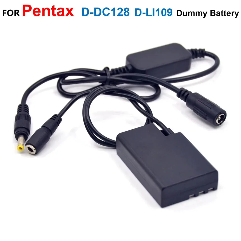 

12V-24V Step-Down Cable+D-DC128 DC Coupler D-LI109 DLI109 Dummy Battery For Pentax K70 K-50 K-30 K-2 K-3 K-5 K-7 K-S1 K-S2 K-500