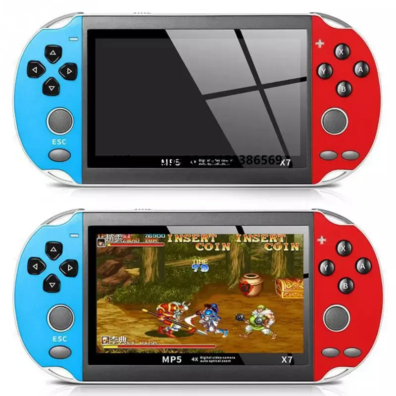 

X7 4.3 Inch Built-in 1000+ Classic Portable Handheld Video Game Console HD Screen Game Player Games Gift for Kids