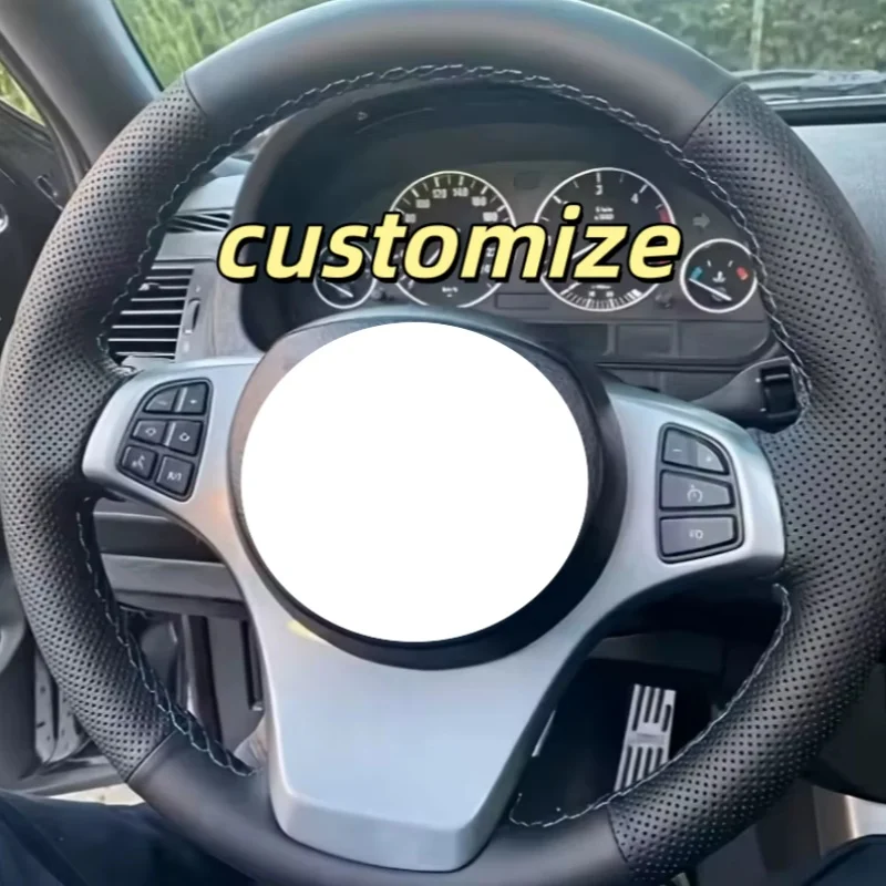 

Custom Hand-stitched Microfiber Leather E83 2003-2010 X5 E53 2004 2005 2006 Car Accessories Car Steering Wheel Cover For BMW X3