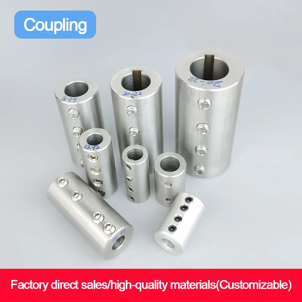 

Rigid SUS 304 Stainless Steel Coupling,Motor Coupling,Mixer Rod Connection,Shaft Sleeve Joint,Customizable Keyway