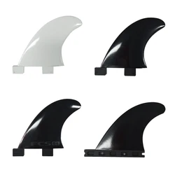 UPSURF FCS Surfboard Fins GL Plastic Twin Tab Base Nylon Short Board Fins Black / White Rear Fins Funboard Stabilize For Surfing