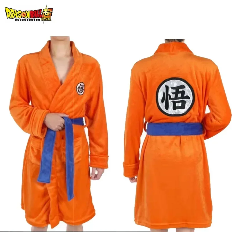 Dragon Ball Cosplay Kostüm Pyjama Unisex Nachtwäsche für Erwachsene Bademantel Weihnachtsrequisiten Flanell Cartoon Kleidung