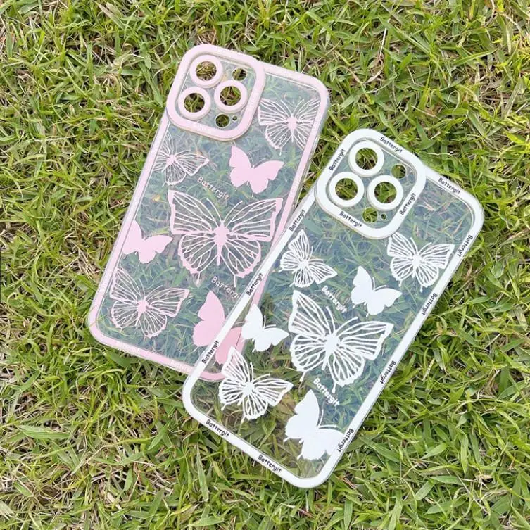 Cute Butterfly Couple Case for VIVO Y22S Y17S Y15S Y33 Y16 Y35 Y36 Y21 2021 Y21S Y33S Y20 V23 V25 V27 Pro V29E Flower TPU Cover