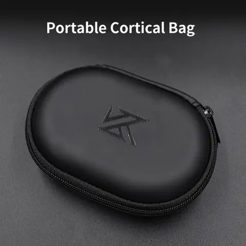 KZ – étui ovale en cuir PU pour écouteurs, boîte pour écouteurs, sac de voyage, organisateur anti-poussière, petit support, accessoires pour écouteurs
