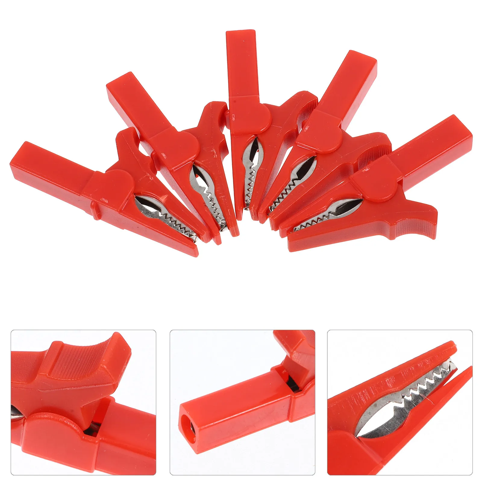 

10Pcs Alligator Clip Insulated Clamp Safe High Current Testing Yellow Multimeter Probe Clip Leakproof Reliable Test Clamp