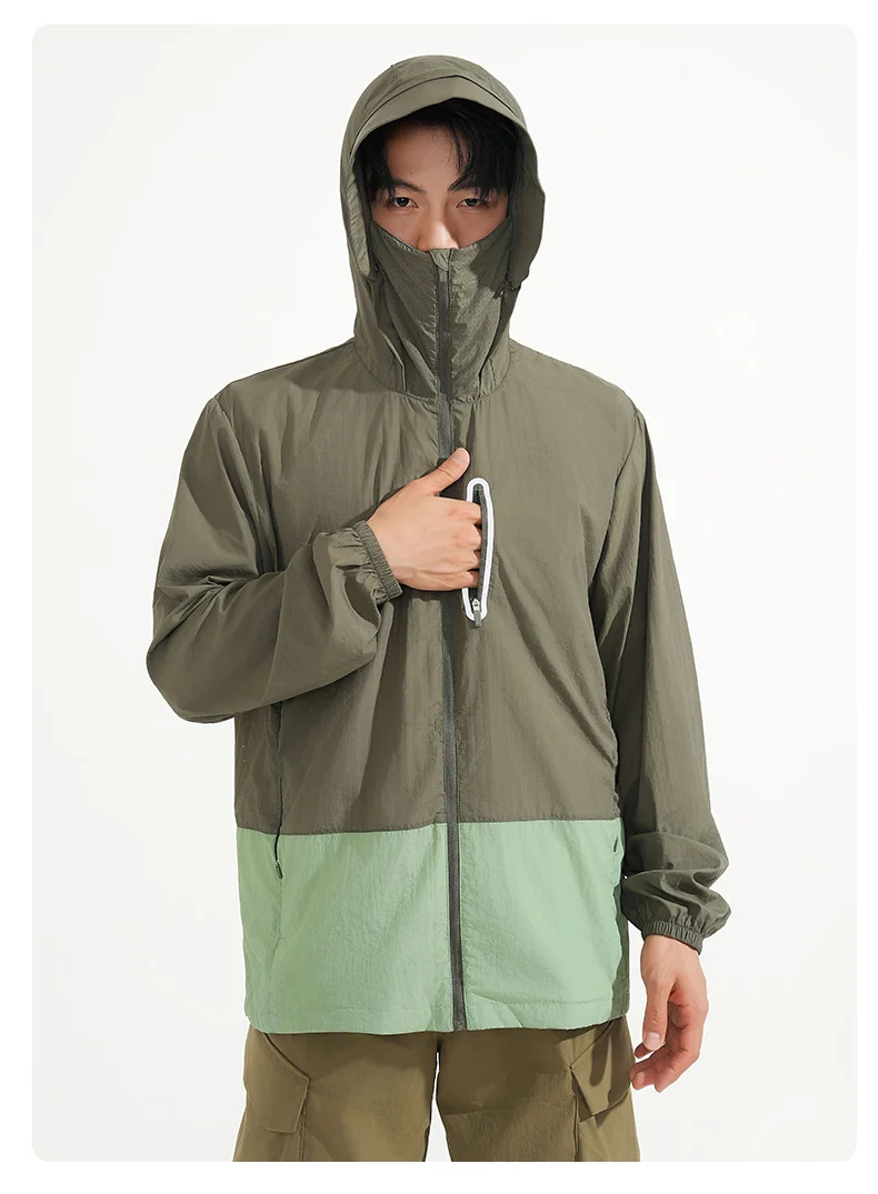 LNGXO Damen Herren Wasserdichter Anti-UV-Windbreaker Camping Klettern Trekking Wanderjacke Unisex Schnelltrocknender Sonnenschutzmantel – Detail 14