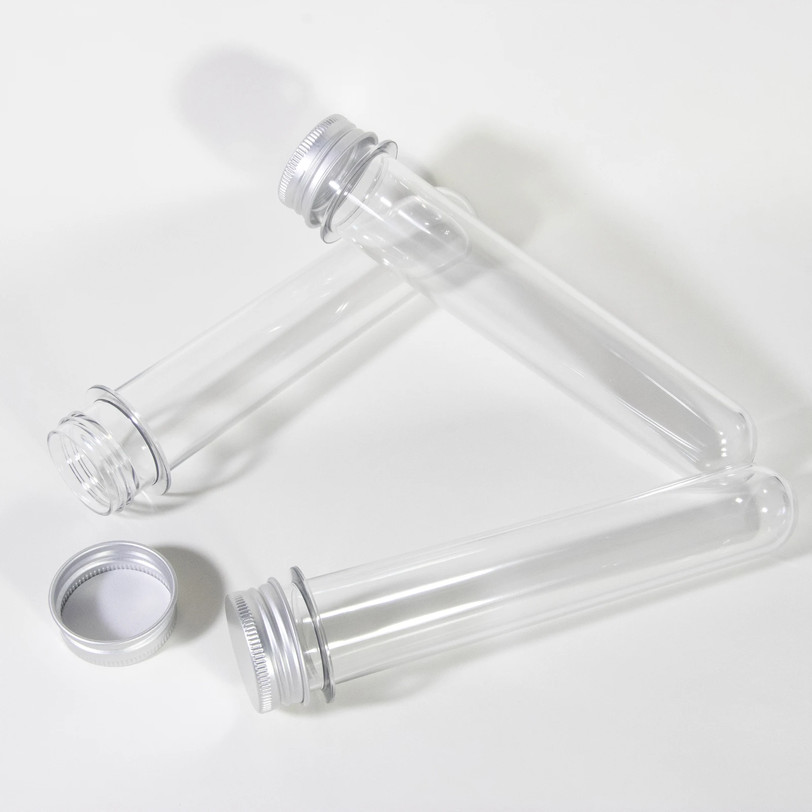 Clear Plastic Test Tubes with Caps 163mm X 35mm Clear Candy Tubes for Candy, Plants, Beads Party Decoration