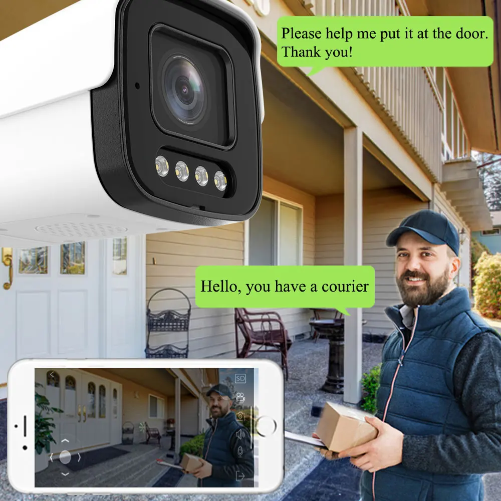 Seetong 4K 8MP So-ny415 Sicurezza Vedio POE 5X Zoom ottico 5MP Audio bidirezionale Doppia sorgente luminosa LED IR e visione notturna a colori