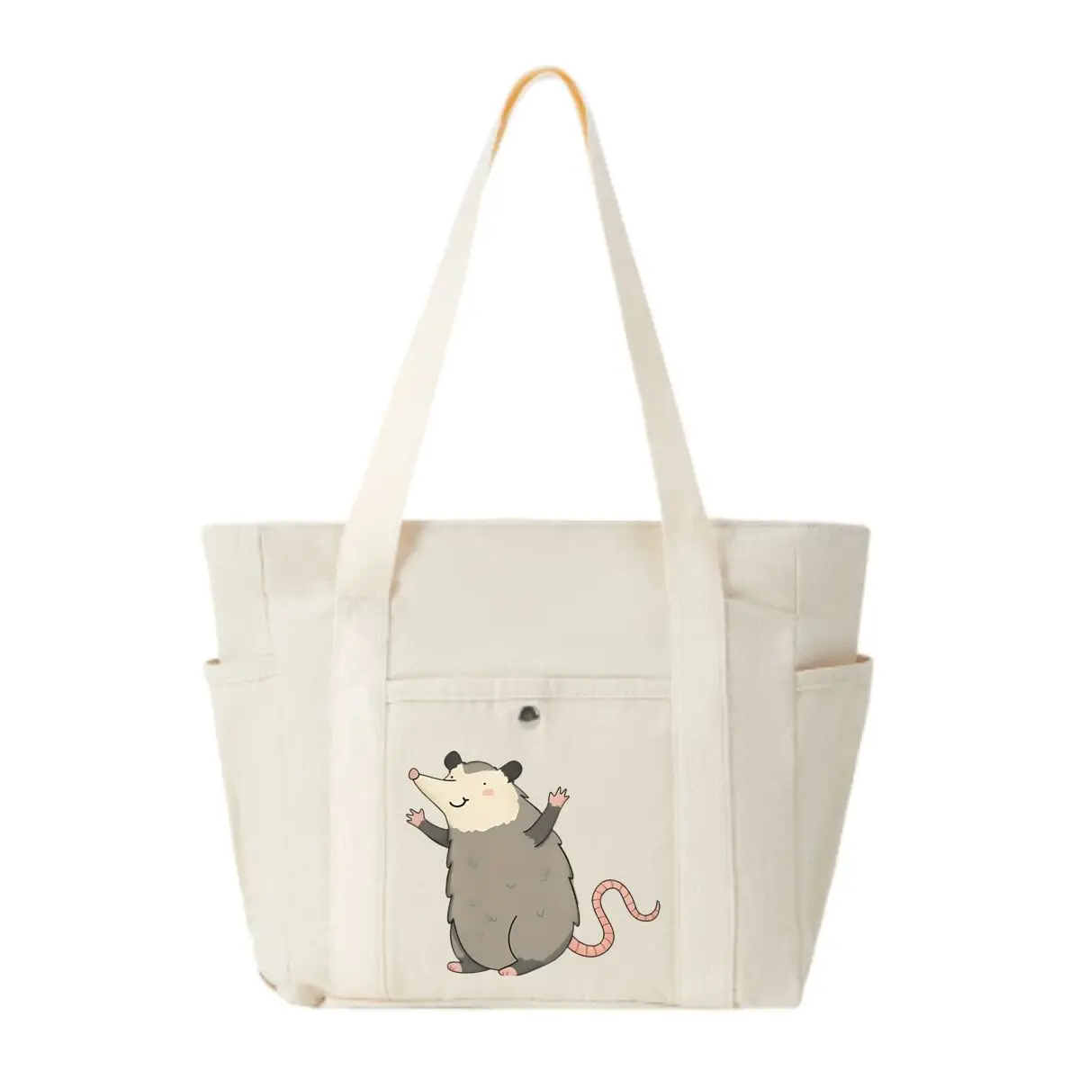 بوسوم "لا شيء أنا بوسوم بلي!" حقيبة كتف متعددة الجيوب ذات سعة كبيرة على شكل رسوم كرتونية، حقيبة كتف للتنقل في المكتب