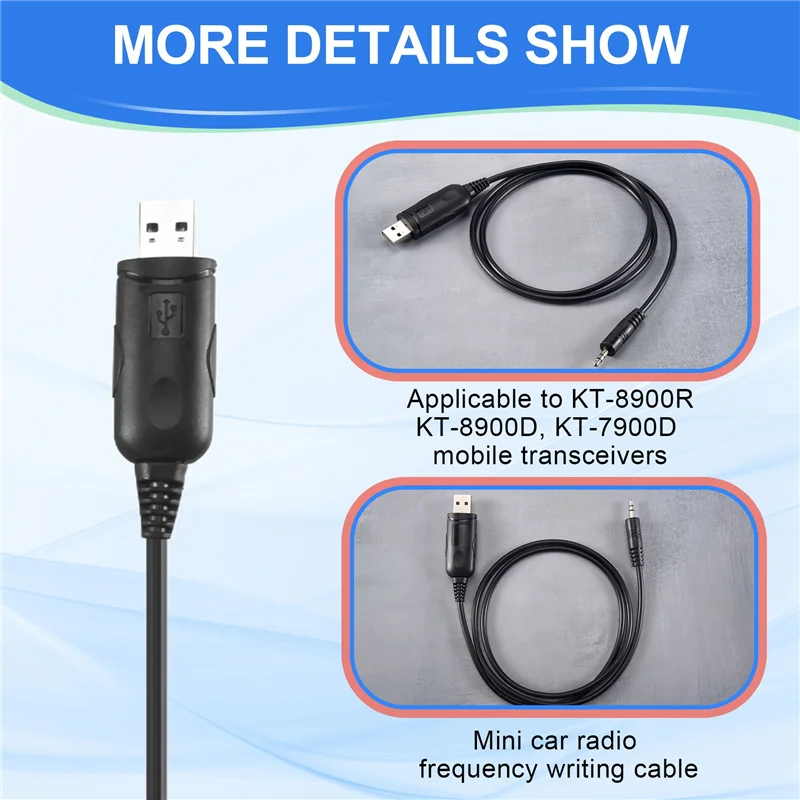 N93R USB-programmeerkabel voor QYT KT-8900R, KT-8900D, KT-7900D mobiele transceiver