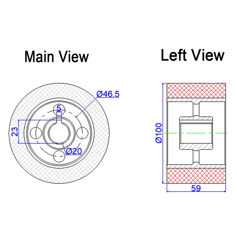 1Pcs Four-Sided Planer  Moulder Machine Conveyor Pressure Wheel