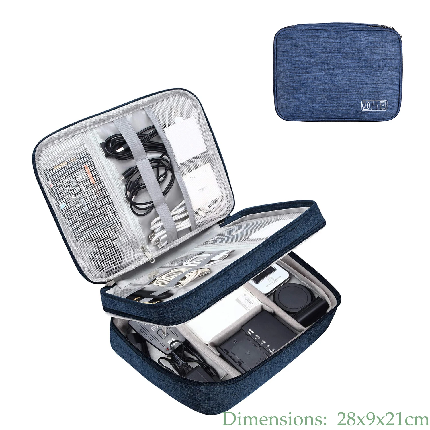 Draagbare reiskabel organizer case kabel opbergtas waterdichte digitale elektronische accessoires organizer voor USB-oplader plug