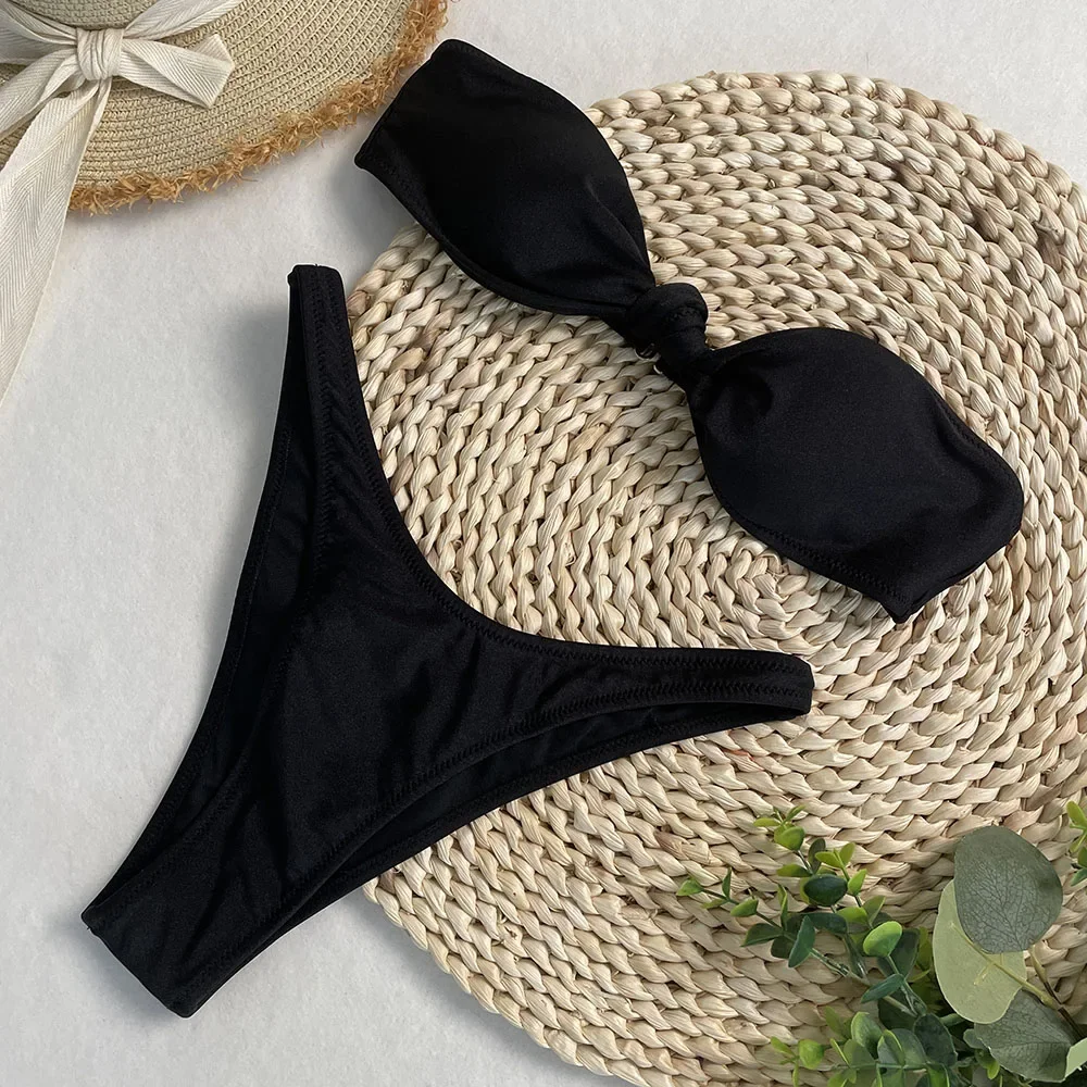 Bikini Set New Bathing Suit for Women Two-Piece Summer Sexy Bikini Triangle Brazilian 2-piece Halter Swimwear Push Up Swimsuit