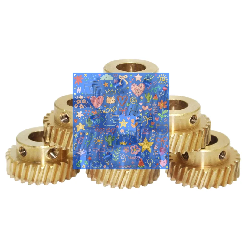 1PCS Crane Claw Toy Game Machine 27-tooth T-shaped Pure Copper Gear With Screws For Coin-operated Doll Machine Kit