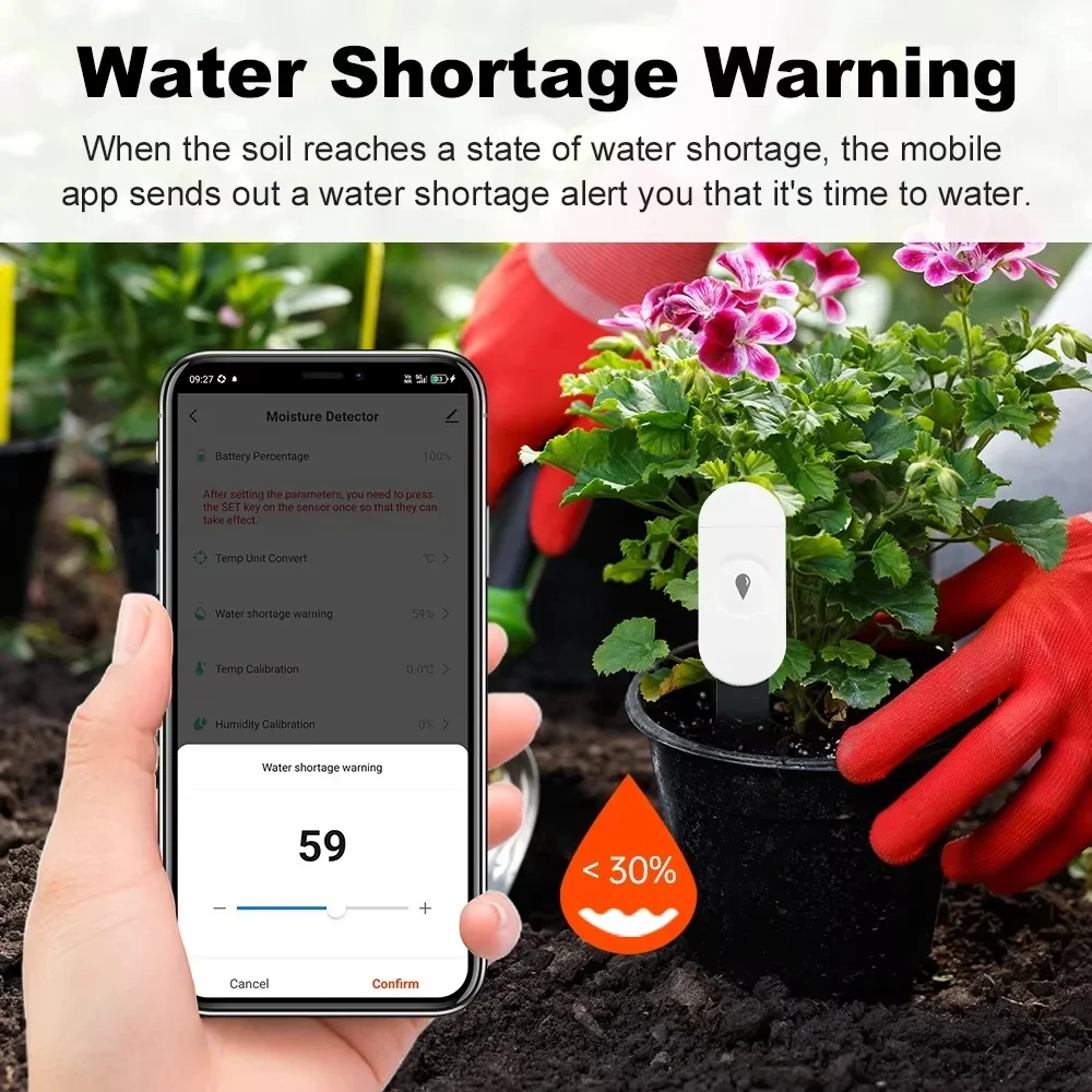 Zigbee Temperature Humidity Mo - Smart Garden Moisture Sensor ulasan dan harga