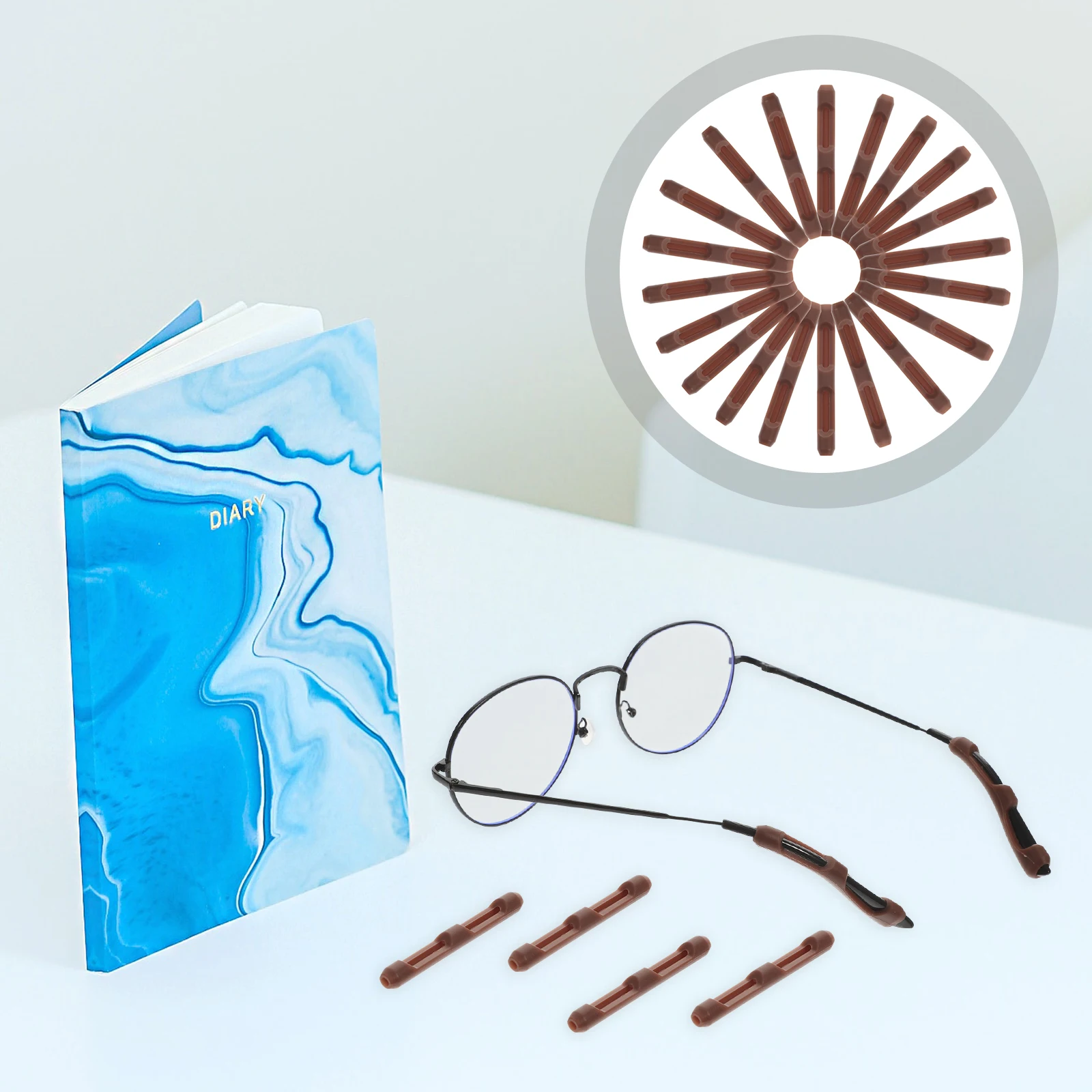 

Eyeglass Ear Cushions Glasses Temple Tips Sleeve Anti-Slip Silicone Pads For Comfortable Wear Eyeglass Accessories