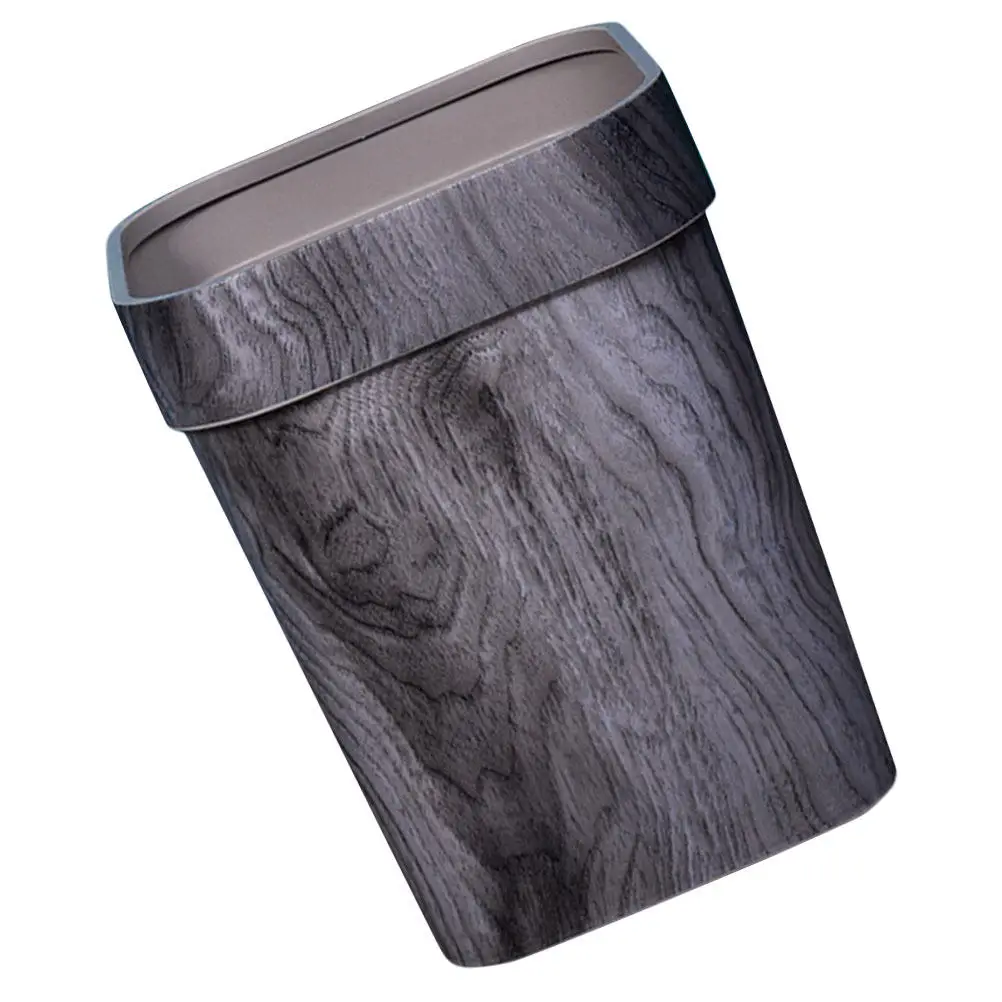 

Plastic Trash Can Square Shape Household Garbage Bucket for Bathroom Bedroom Laundry Utility Room Storage