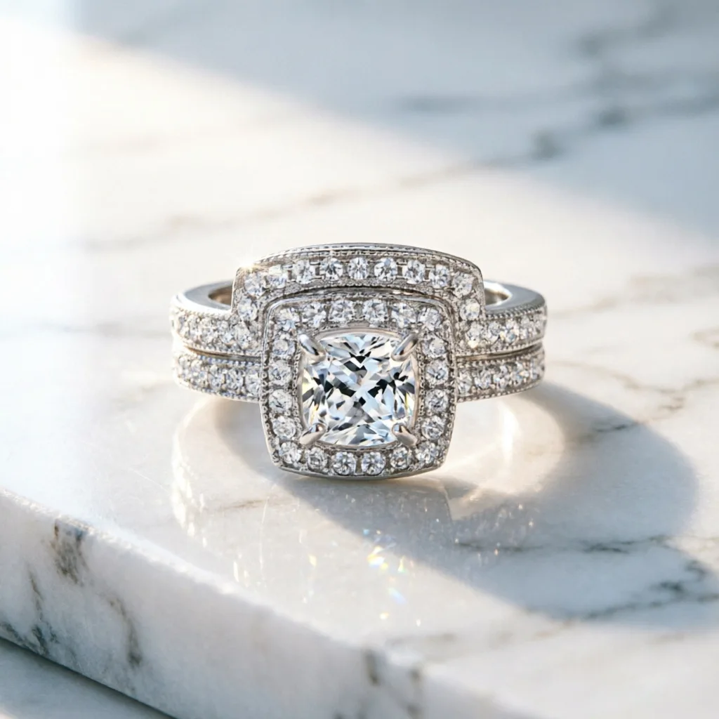 Hot selling 100% s925 silver ring high-end combination ring set, diamond arranged zircon diamond ring, wedding jewelry