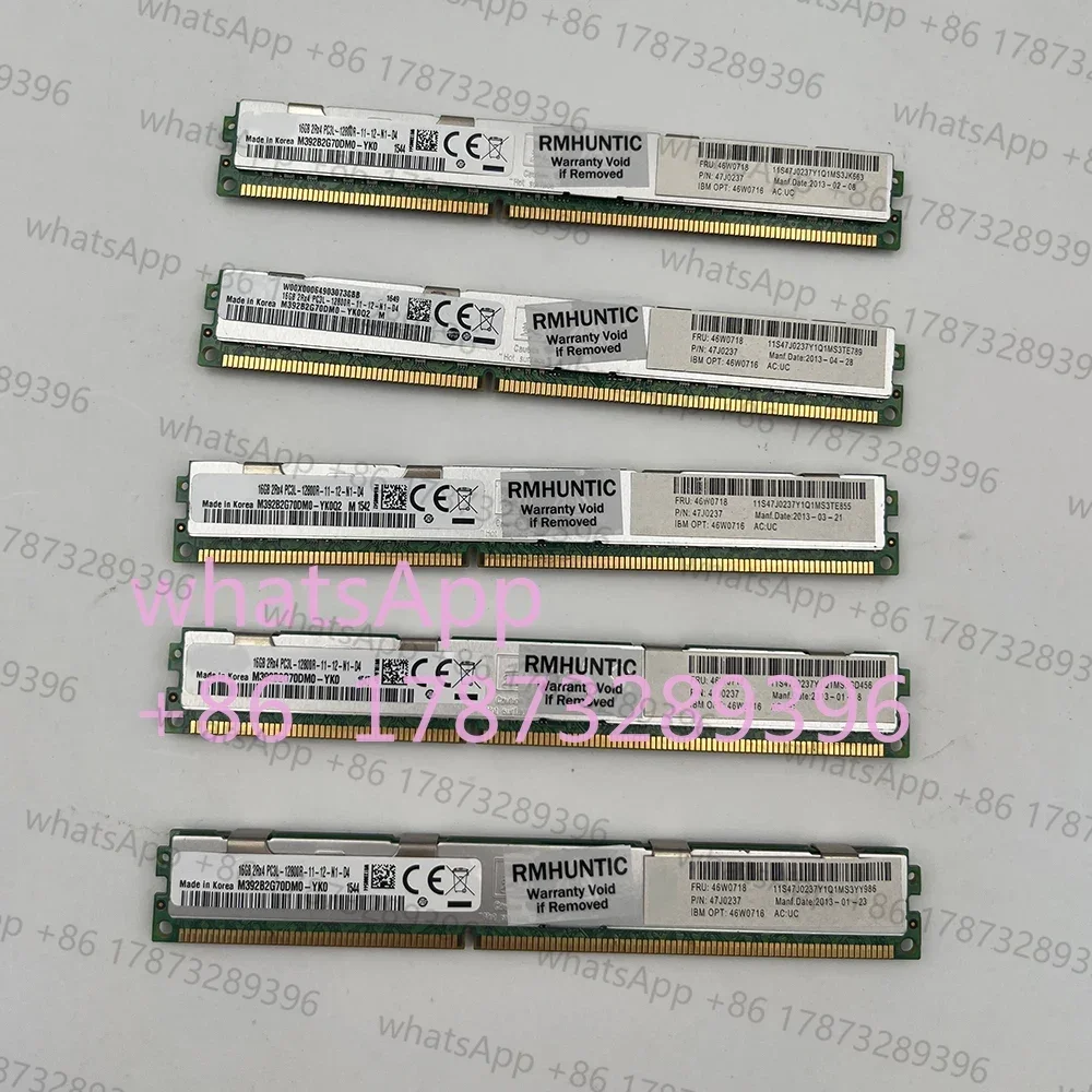 

1 PCS Server Memory For IBM RAM PC3L-12800R 16GB DDR3 1600 VLP 46W0718 46W0716 47J0237