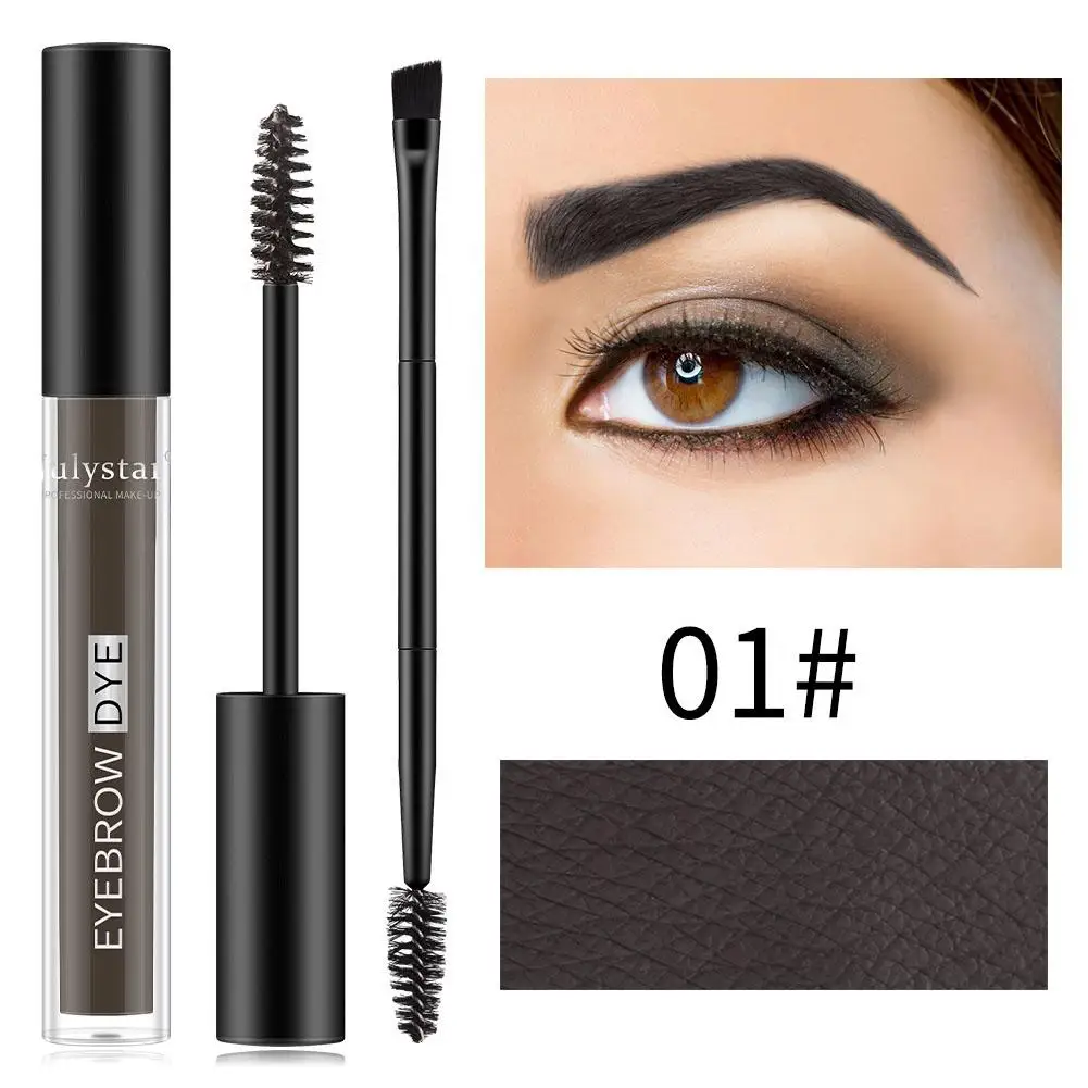 Eyebrow Cream Enhancers Waterproof Eye Brow Tattoo Tint Eyebrows Brush Ultra Tinted Makeup Gel With Brown Liquid Black Fibe H0T9