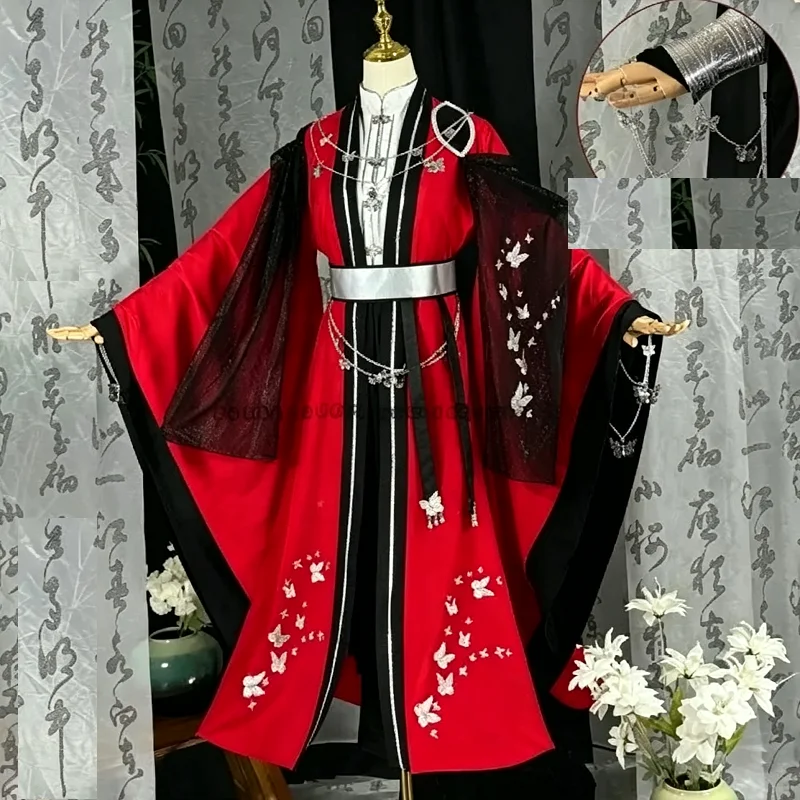 Tian Guan Ci Fu Huacheng Cosplay Costume Young Sanlang Costume Ghost King Hua Cheng Cosplay Set Ancient Huacheng Hanfu Dress