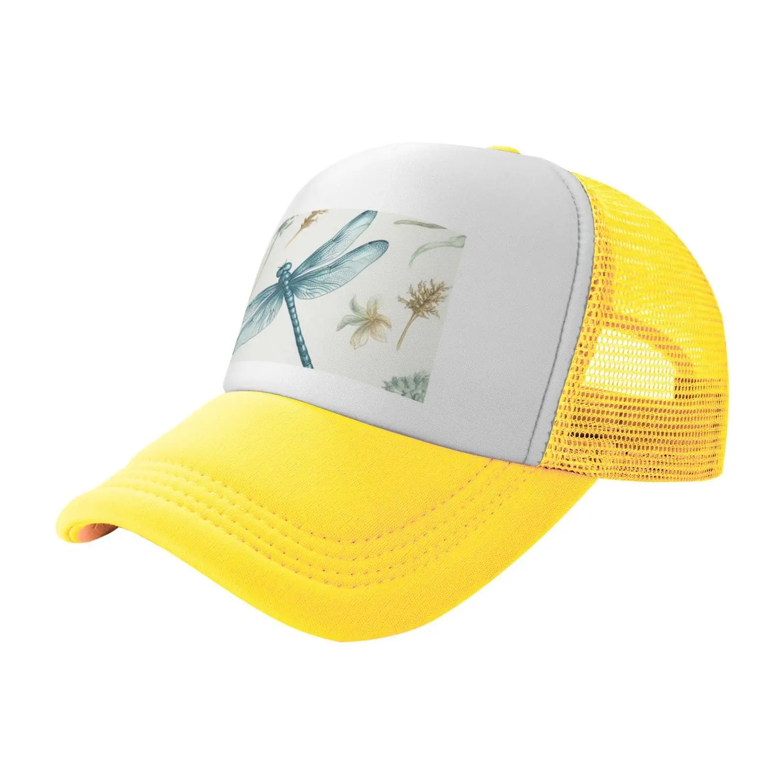 

Trucker Hats Dragonfly Printing Mesh Baseball Cap Trucker Hats Women Man with Adjustable Snapback Strap