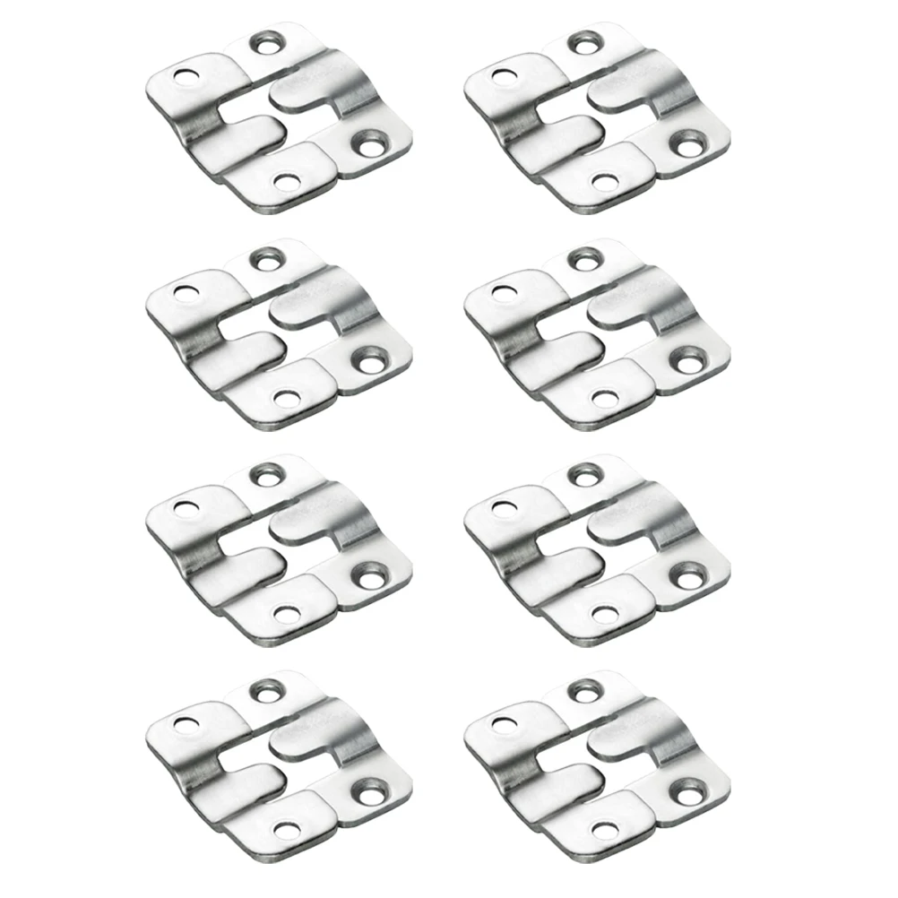 

16pcs Mirror Holder Clips Frame Buckle Set Heavy Duty Wall Hanging Interlocking Hooks Picture Hanger Furniture Mount Bracket