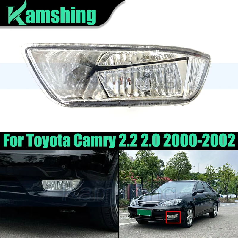 

Car Front Bumper Foglight For Toyota Camry 2.2 2.0 2000-2002 Fog Light Fog Lamp Foglamp Signal Light Driving Lamp