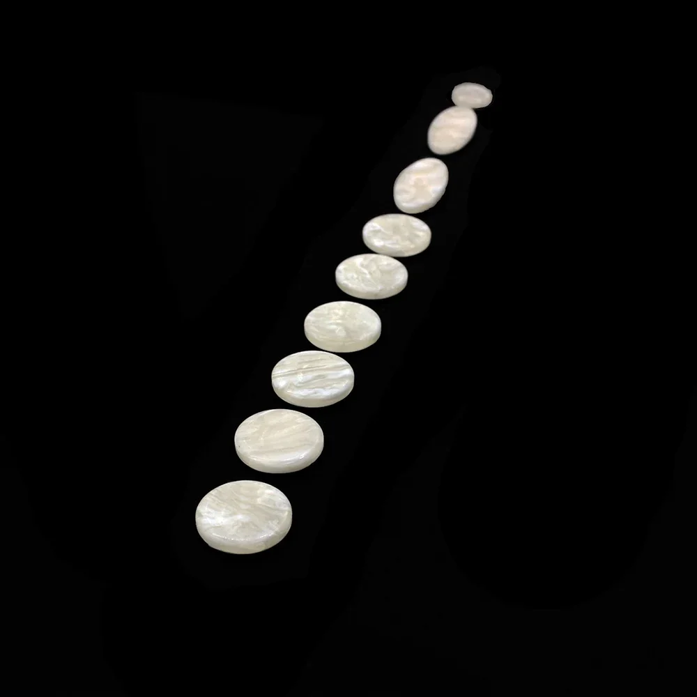 9Pcs/Set Saxophone White Shell Keys White Shell Key Inlays for Alto Tenor Soprano Sax Musical Instrument Parts