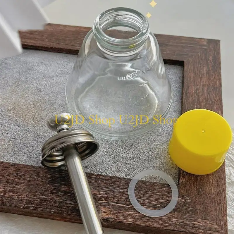 U2JD 6oz/180ml Bomba transparente Dispensador garrafa Removedor polimento unhas vidro Push Push Down Dispensador