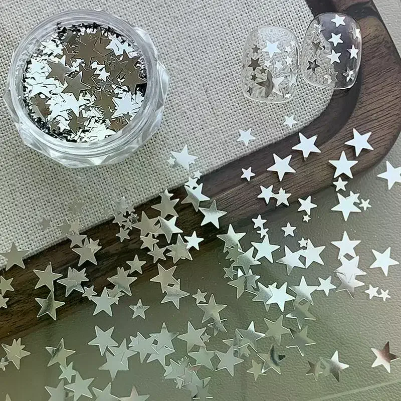 Size Mixing Sparkling Star Nail Glitter Sparkling Pentagram Nail Decor Nail Salon Design Cute Accessories DIY Nail Art Design