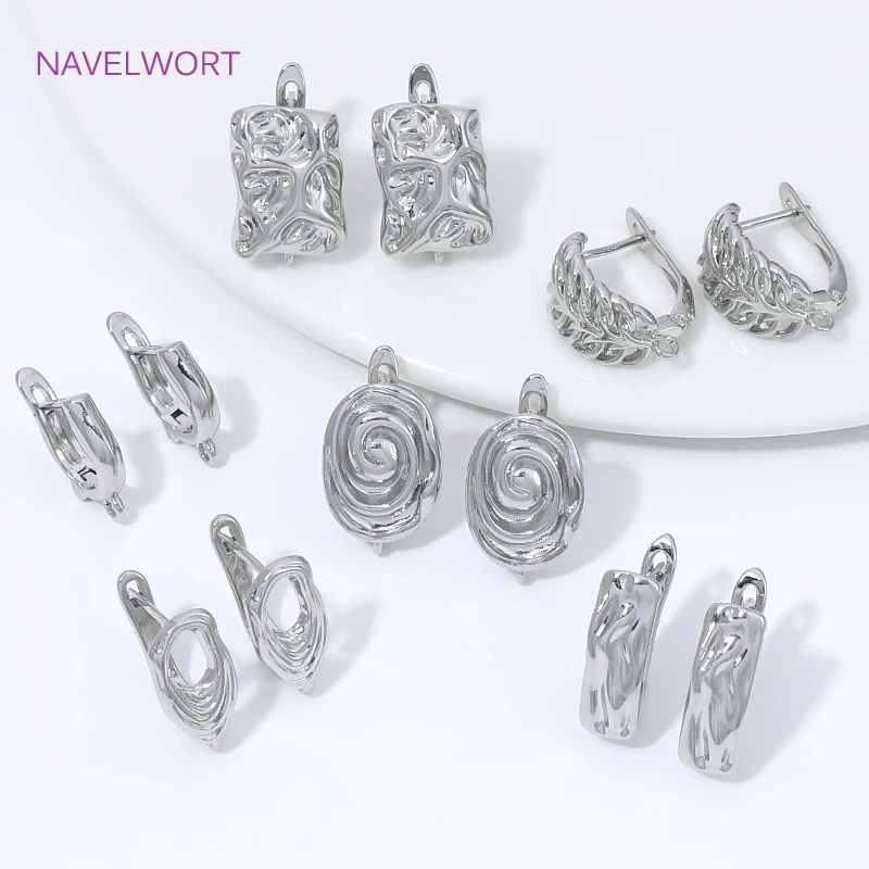 18K Gold Plated Shvenzy Earwire Fasteners,Brass Earring Hooks Clasps For Earring Making Accessories,DIY Jewelry Materials image 2