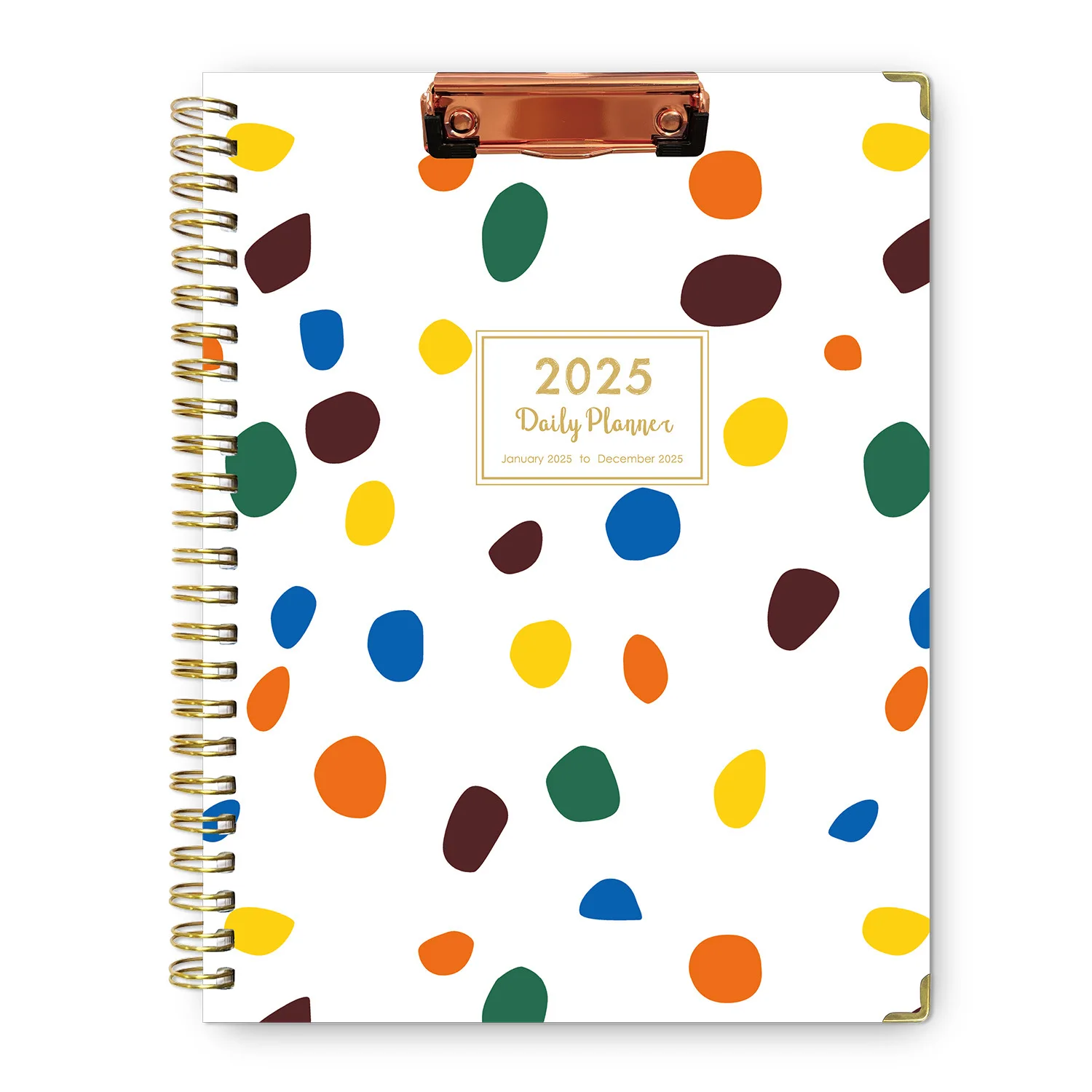 Board Clip A4 Notebook 2025 English Notepad Coil Diary Planner Work Exercise Calendar Book