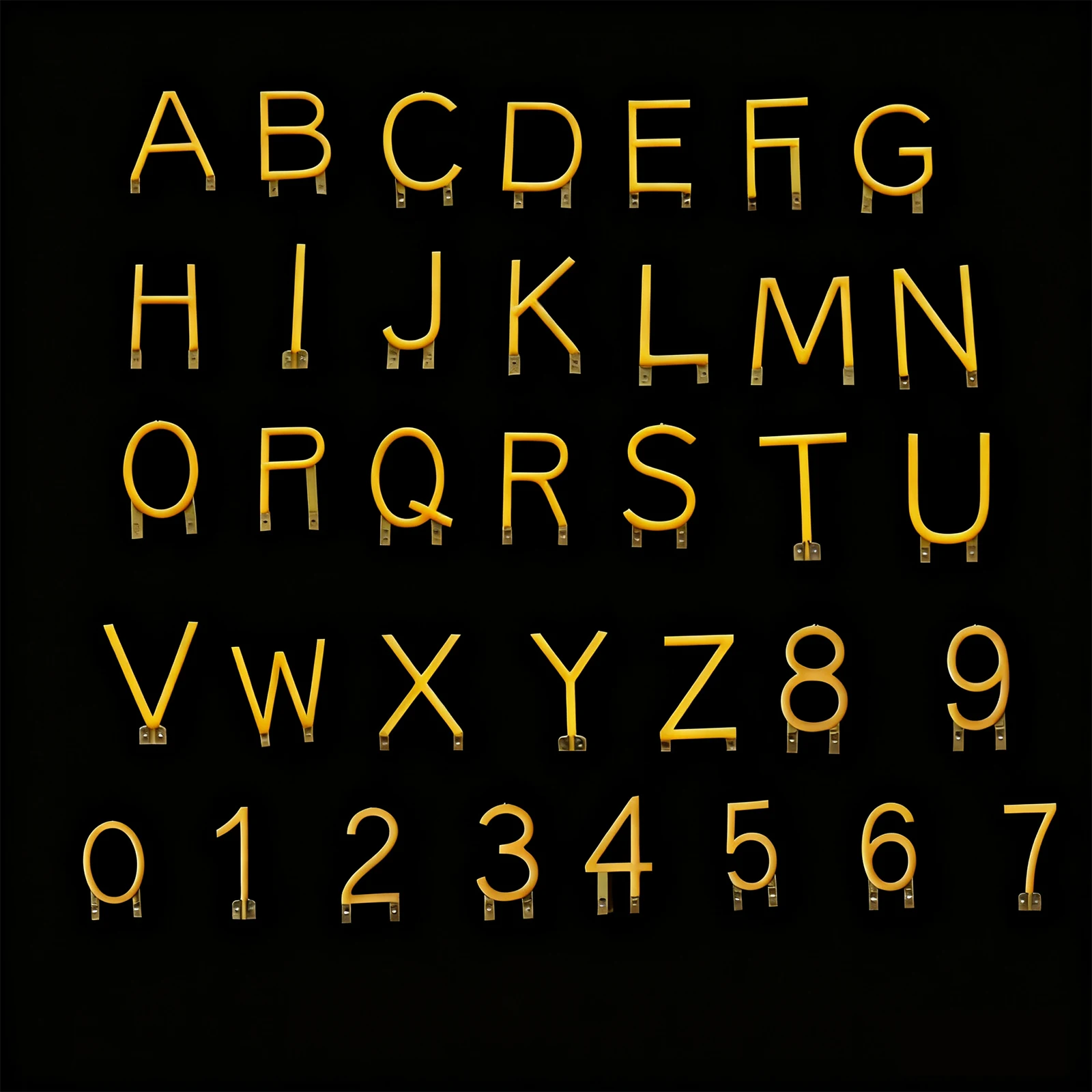 English Letter Number 360 Degree Luminous COB LED Filament 2200K Yellow Light Night Light Source Accessories