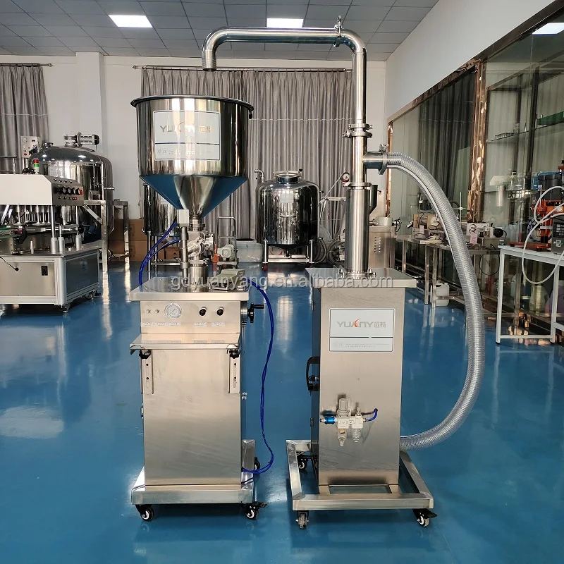 CE  Cream Paste Material Feeder Pneumatic Filling Machine Tomato Liquid Transfer Suction Pump Stainless Steel Oil Fill