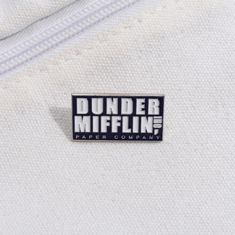 Dunder Mifflin Ing Paper Company Enamel Pin Office Hard Brooches Metal Backpack Lapel Badges Jewelry Gift For Friends