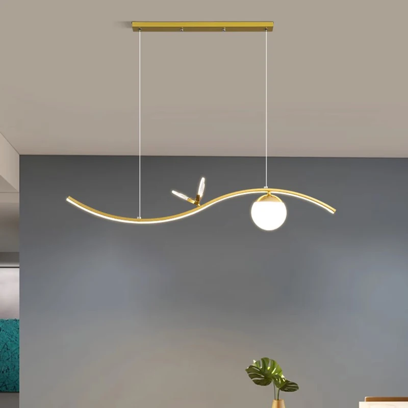 Plafonnier LED suspendu au design moderne, éclairage d'intérieur, luminaire décoratif de plafond, idéal pour une salle à manger