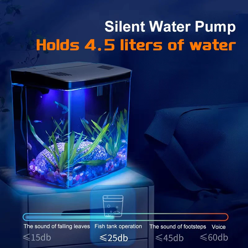 Fish Tank Living Room Small Mini Douyu Tank Household Tabletop Ecological Tank Self Circulating Back Filter Goldfish Tank