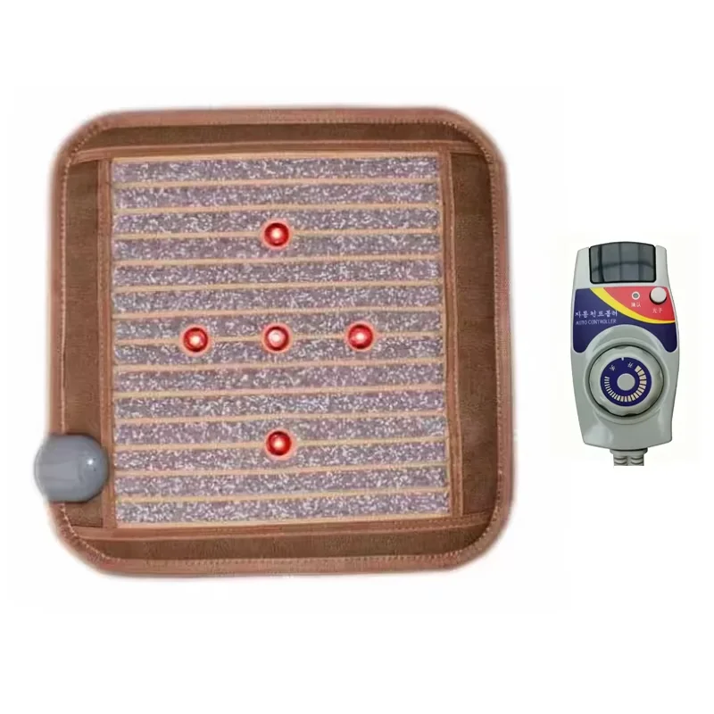 

Far Infrared Heating Mat with Photon Therapy & Negative Ions - Magnetic Amethyst Gemstone Massage Mattress for Pain Relief